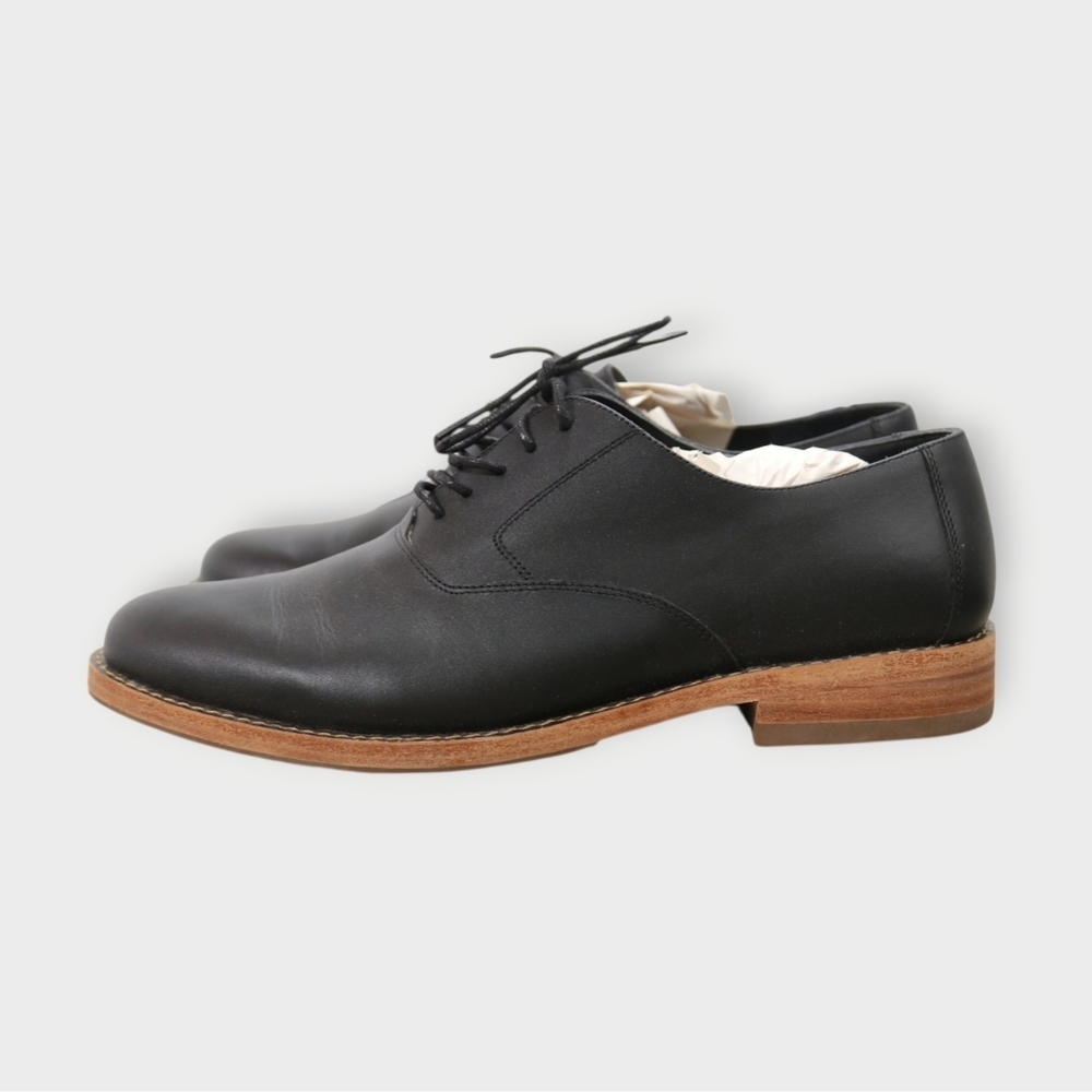 Nisolo Everyday Oxford Dress Shoes Black Leather Lace Up Sz 10 Men's With Box
